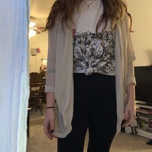 Long lightweight gauzy cardigan